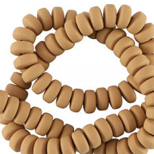 Polymer beads rondelle 7mm - Brown